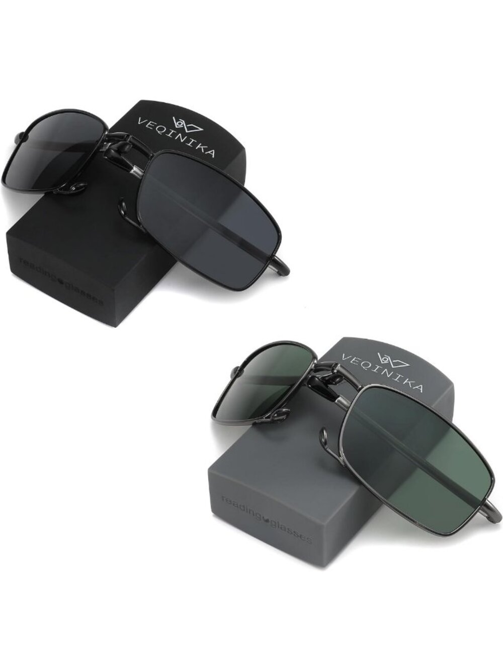 Polarized Folding Sunglasses for Men & Women - UV Blocking, Spring Hinge, Case